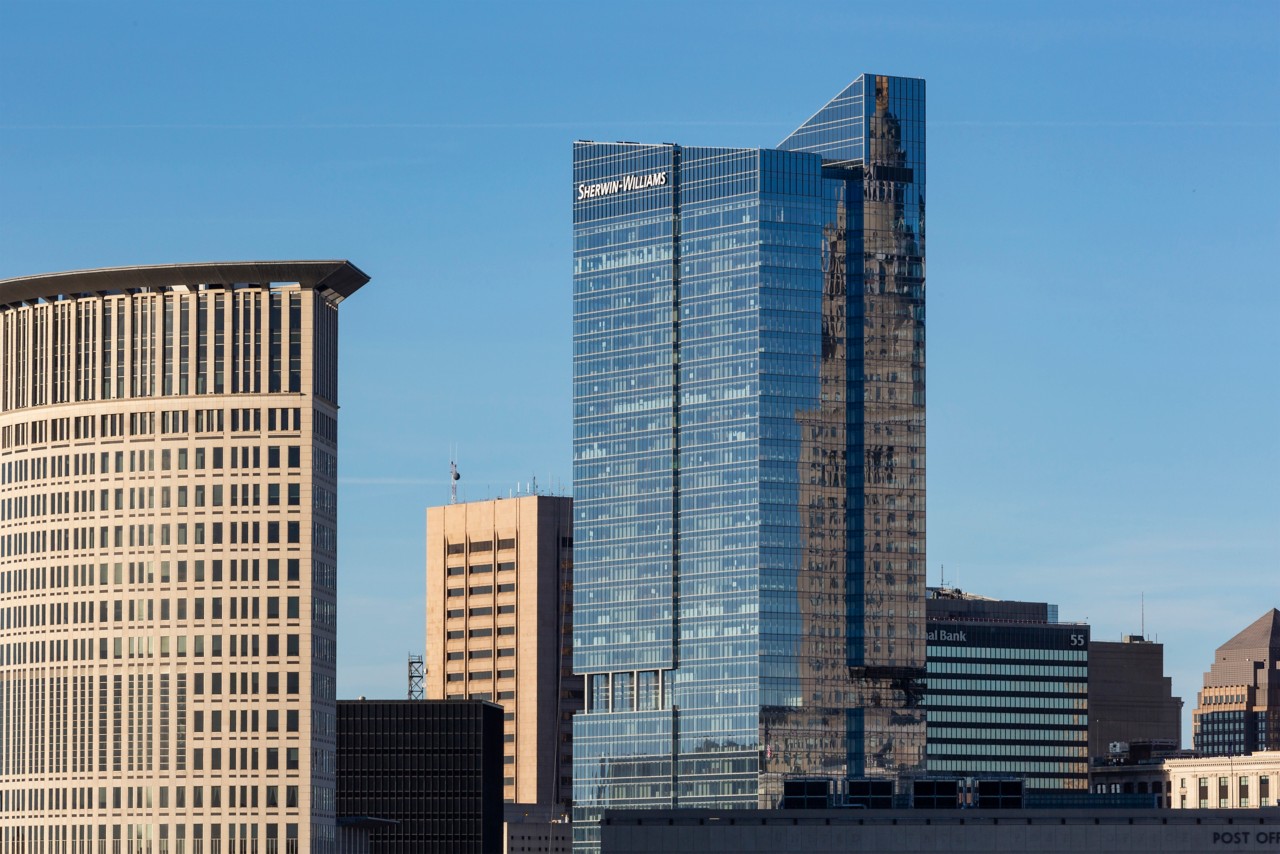 Sherwin-Williams Global HQ in Cleveland Skyline